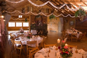 Reception tables for event at Jackson's Lodge